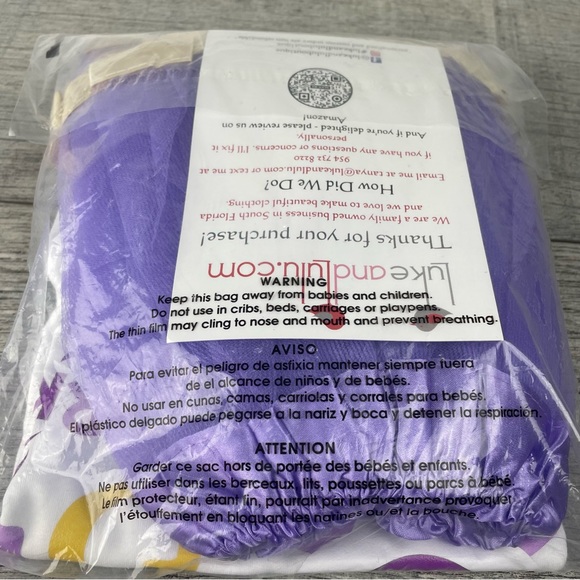 Luke and Lulu 3rd Birthday Purple Baby Shark Tutu Outfit Size 4T NWT - Picture 4 of 6